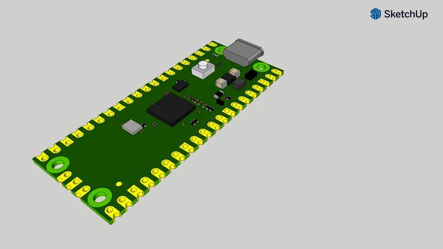 Raspberry Pi Pico 3d model