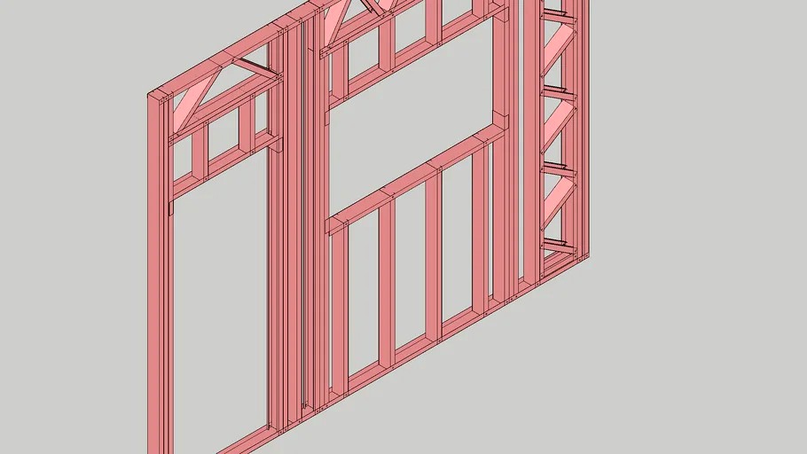 LSF PAINEL CONTRAVENTADO COM PORTA E JANELA