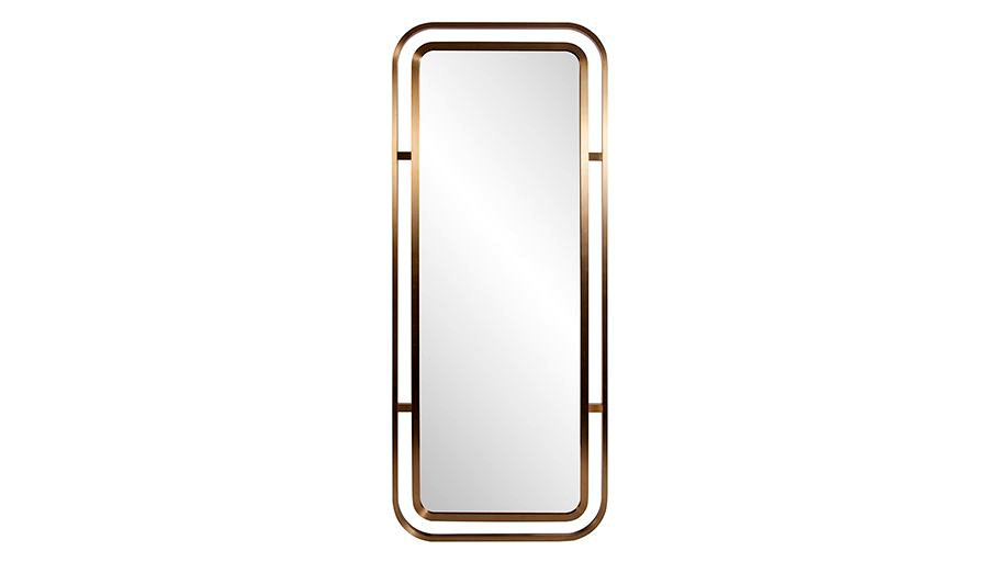Howard Elliott Oversized Stainless Steel Brass Dearborn Mirror