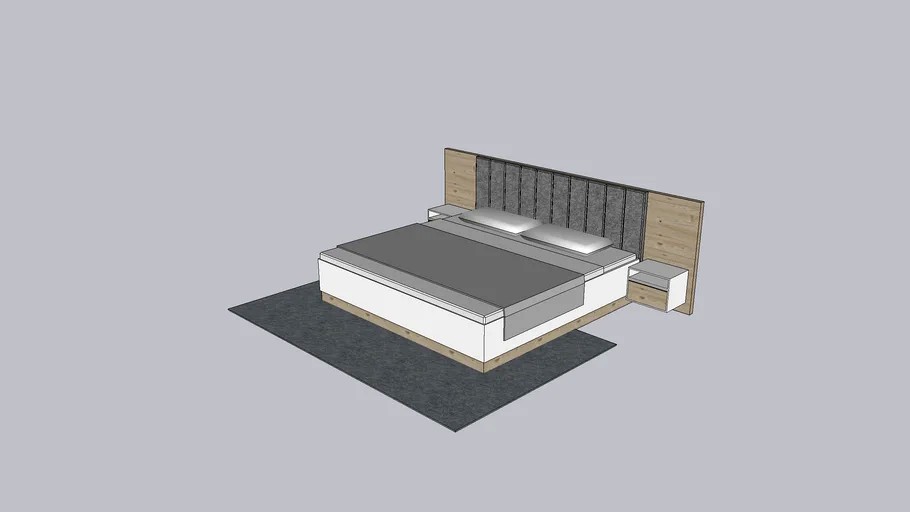 Low Poly Double Bed