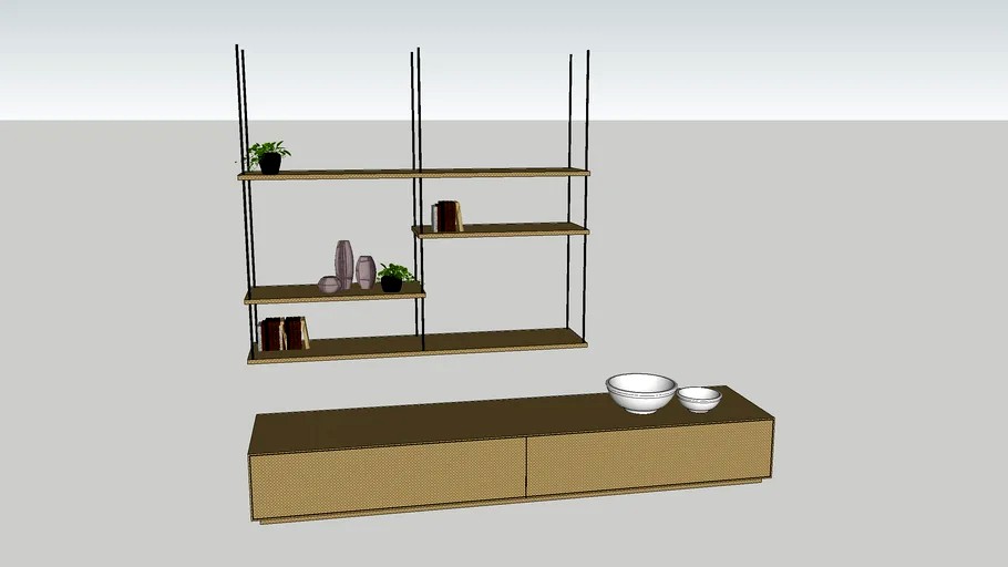 Room Devider Shelf system Arcade Aera