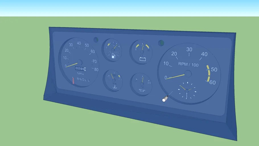 1978 El Camino gauge cluster 3d model