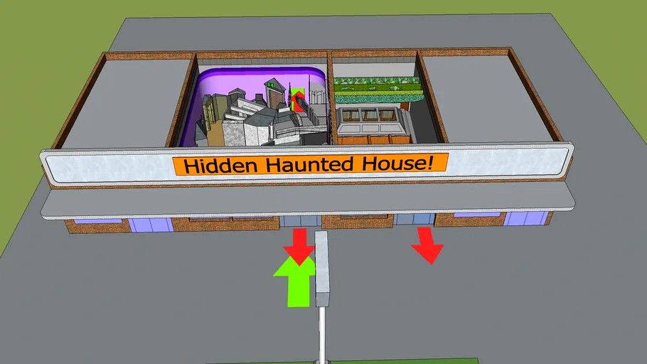 Haunted House pop up in an old strip style retail store