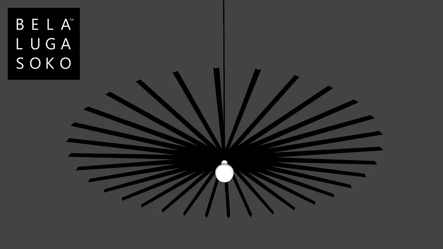 Pendant lamp _ FILIFERA 2m Black _ light fixture