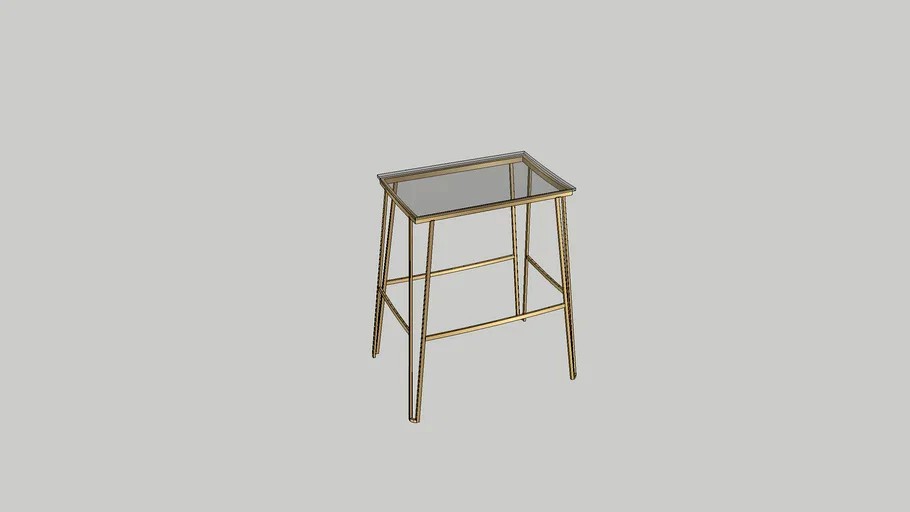 Kathy Kuo Gold & Acrylic Stool