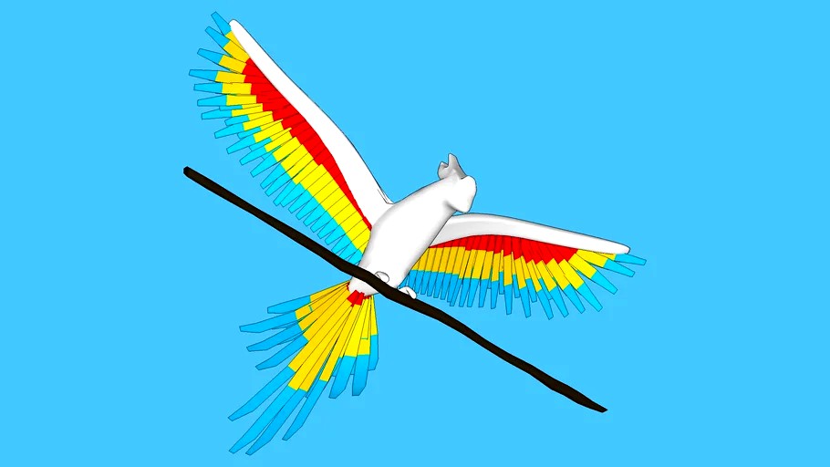 Macaw-inspired bird