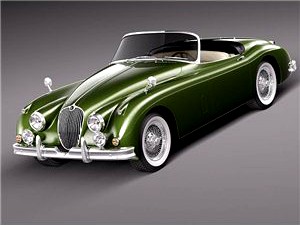 Jaguar XK150 roadster 1957 - 1961 3D Model