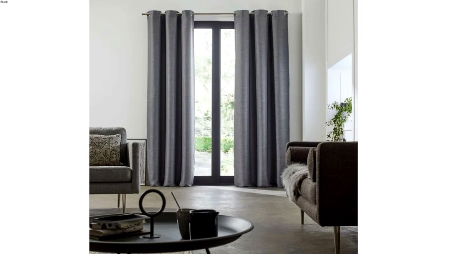 Eyelet curtain LINA by by Madura Dark Grey / 89 - 179 TTC