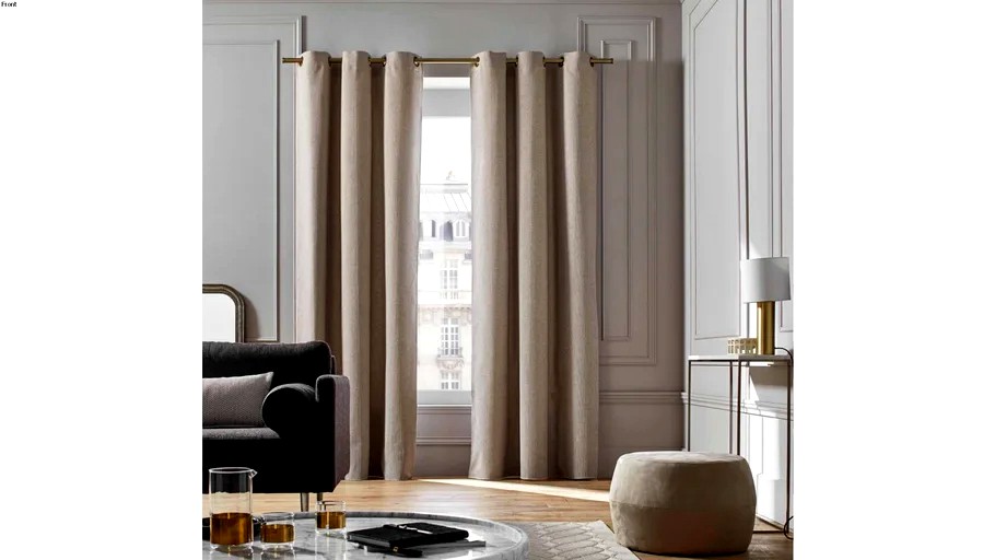 Gold eyelet curtain ALEJANDRO by Madura Écru Shades of neutral / 209 - 379 TTC