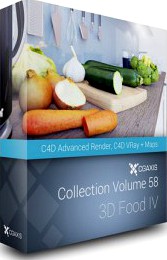 Volume 58 (Cinema 4D): 3D Food IV- CGAxis 3D Models