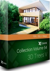 Volume 54 (FBX &amp; OBJ): 3D Trees V - CGAxis 3D Models