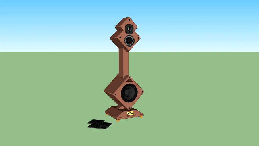 Cube Loudspeaker 3 Way 3d model