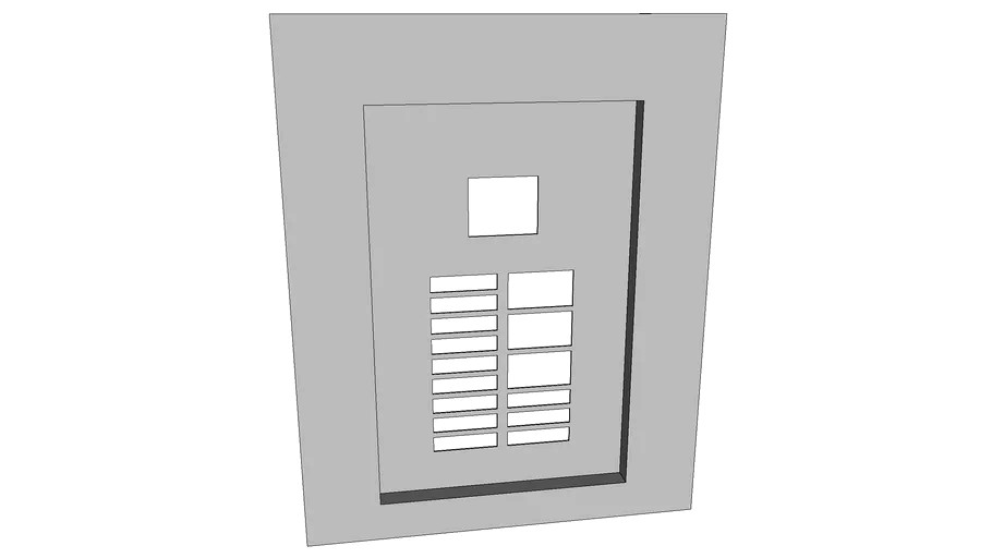 ELECTRICAL, BREAKER PANEL, COVER (18 BREAKERS) 3d model