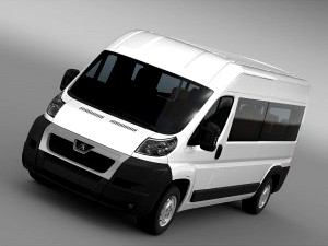 Peugeot Boxer Window Van L3H2 2006-2014 - 3D Car for Maya