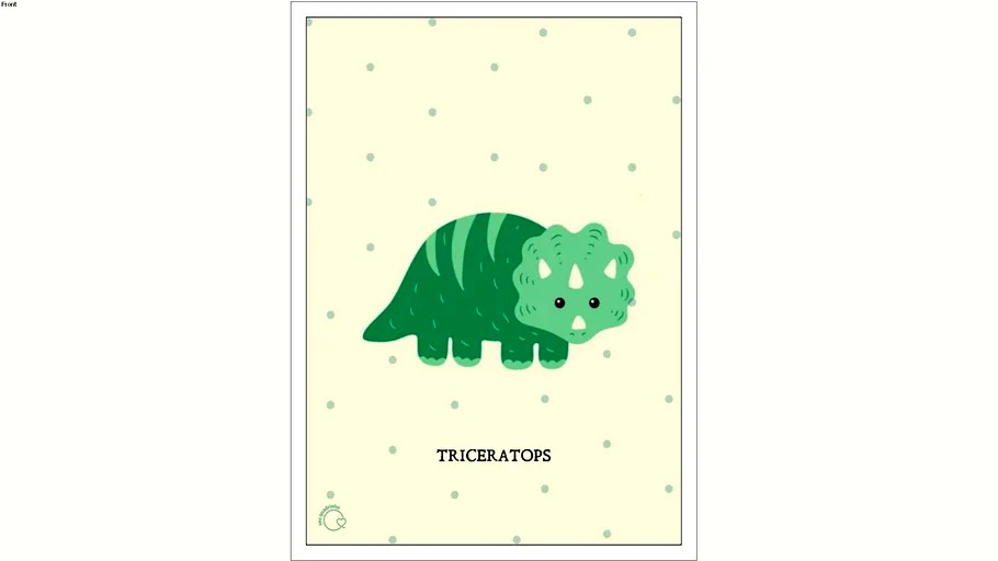 Seu Quadrinho - Quadro Triceratops