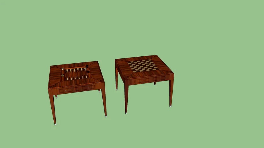 Rosewood Rotating Game Table by Scully & Scully
