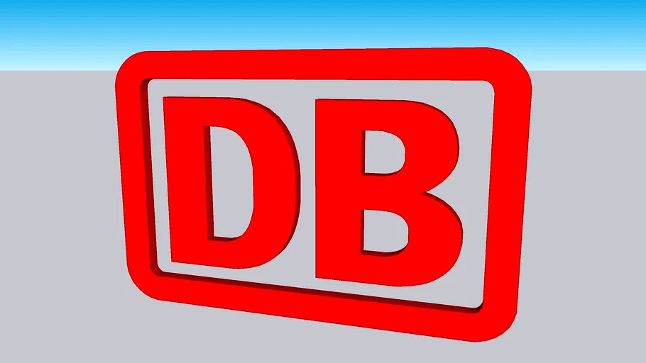 DB logo in 3D (Deutsche Bahn)