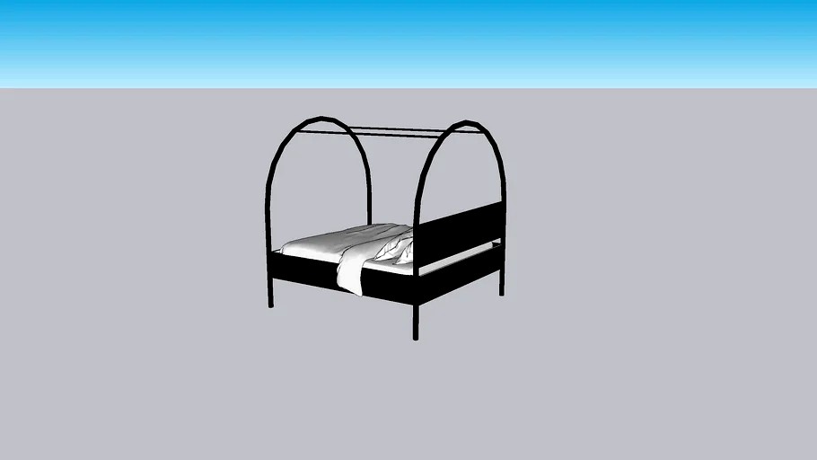 Canyon King Arched Canopy Bed by Crate & Barrel 3d model