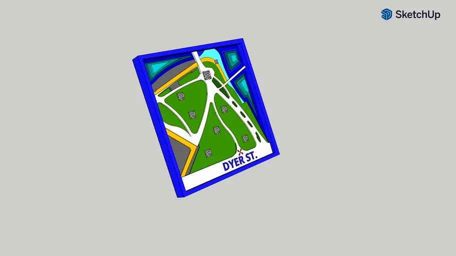 Layered Map Sign