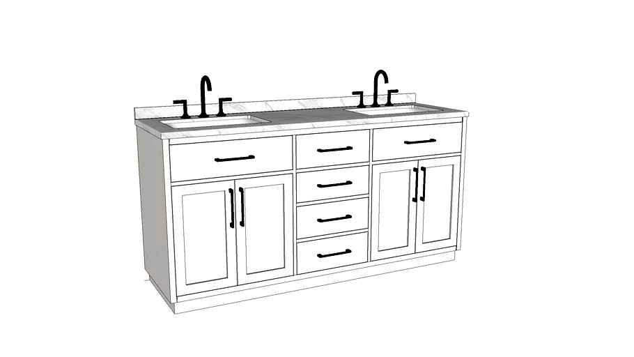 Vanity Athea Double Vanity Set - Sink