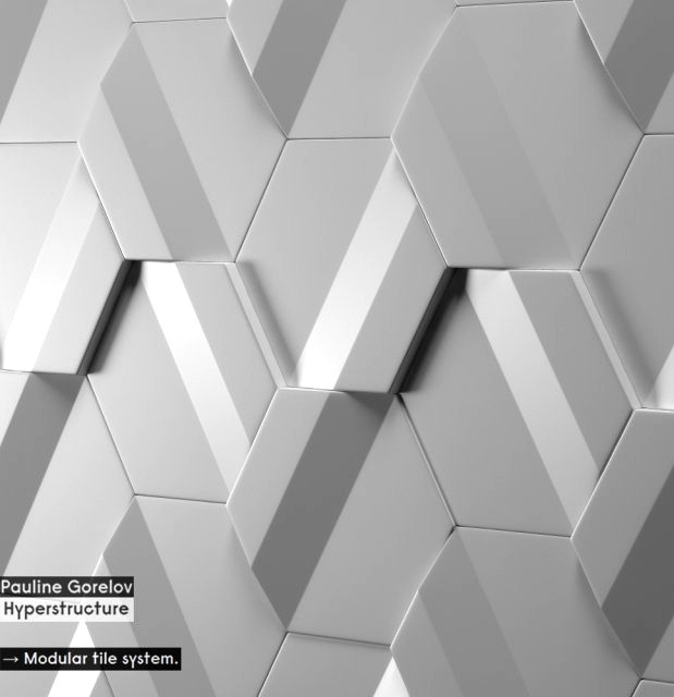 Modular tile system Pauline Gorelov Hyperstructure 3D Model