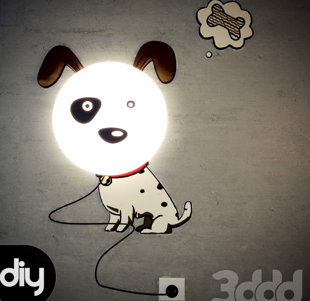 DIY Cartoon 3D Spotted Dog