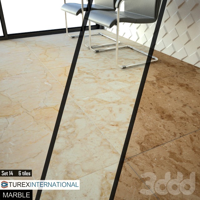 TUREX INTERNATIONAL Marble Tiles Set 14