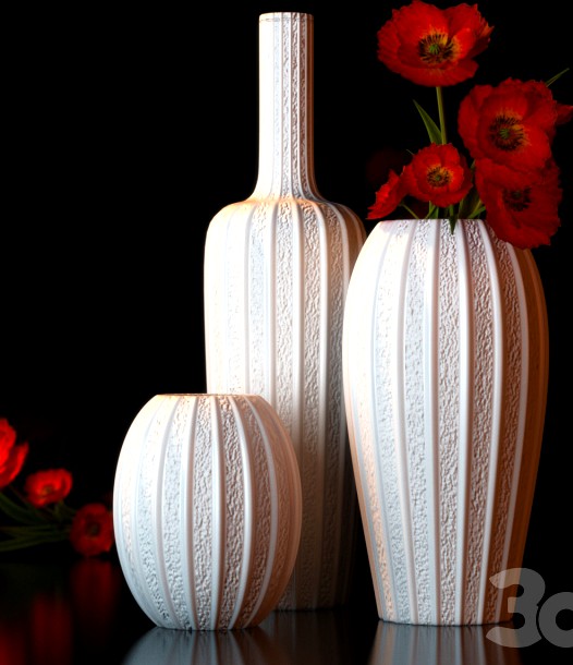 WHITE FLOWER VASE