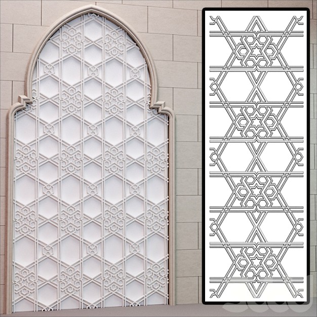 symmetric islamic plaster