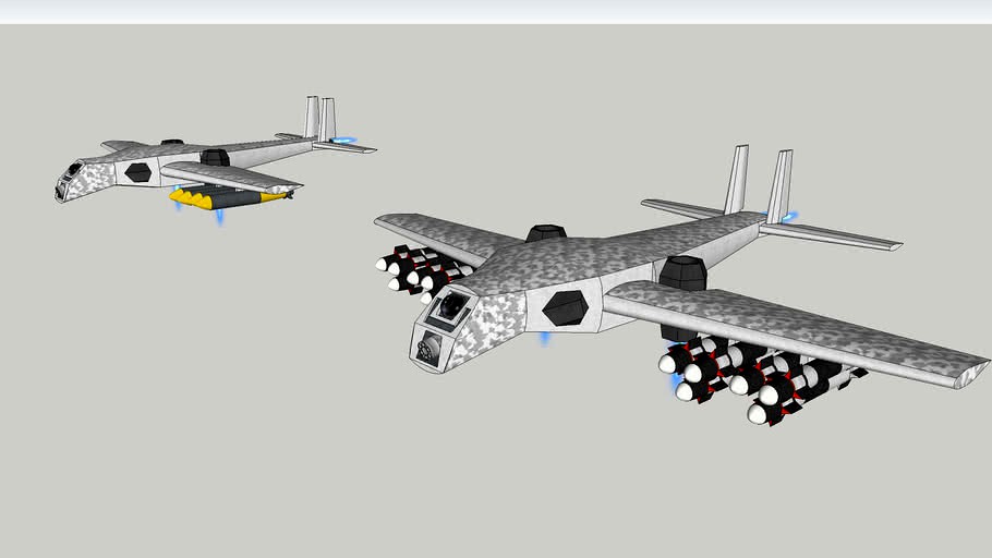 MQ-14 Tern with Hellfire Missiles added