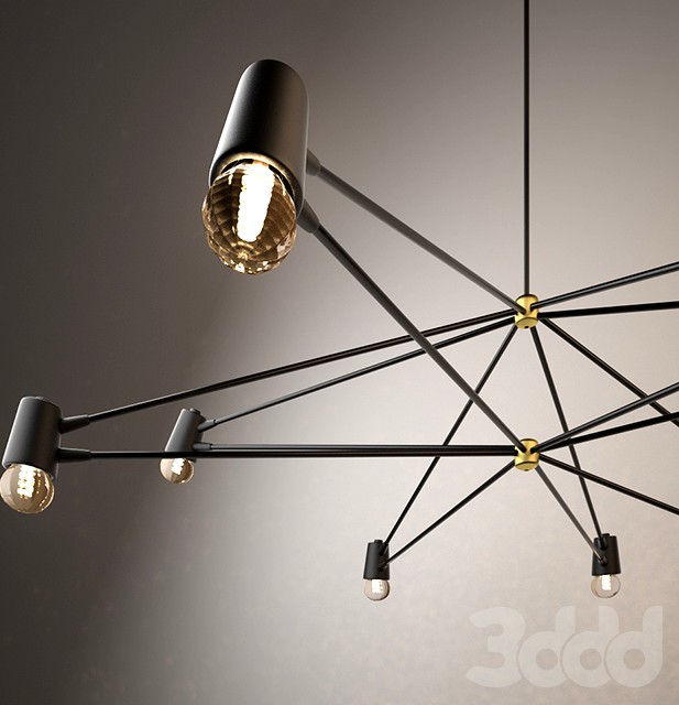 6-Arm Cord Chandelier