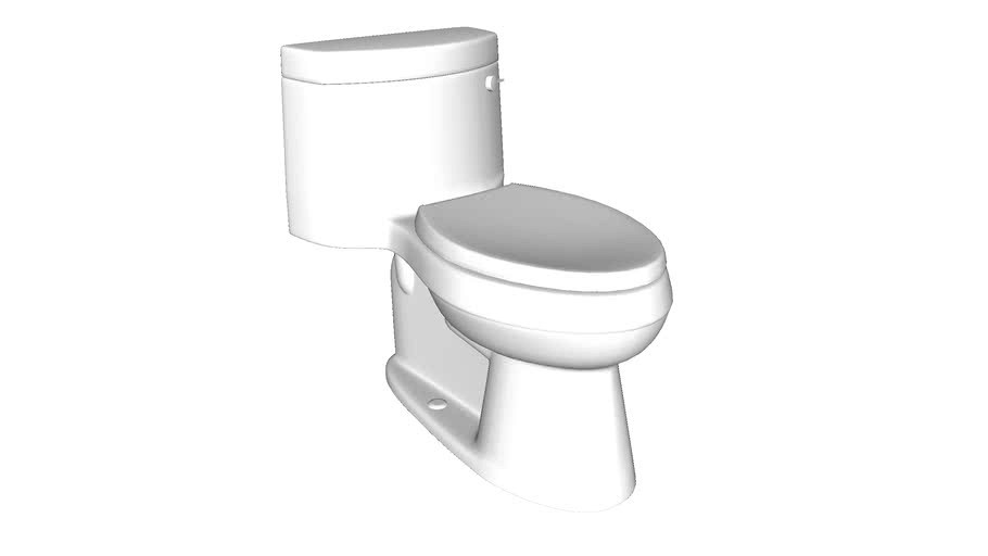 K-3619-RA Cimarron(R) Comfort Height(R) Comfort Height(R) one-piece elongated 1.28 gpf toilet with AquaPiston(R) flush technology, right-hand trip lever and concealed trapway