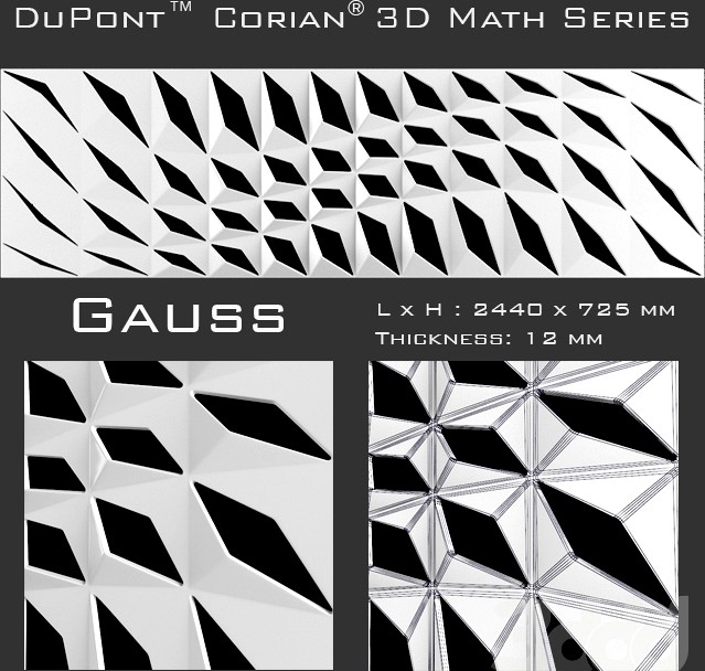 3D Панель Corian Gauss