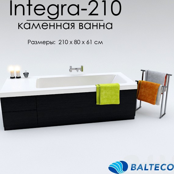 Каменная ванна Balteco Integra-210