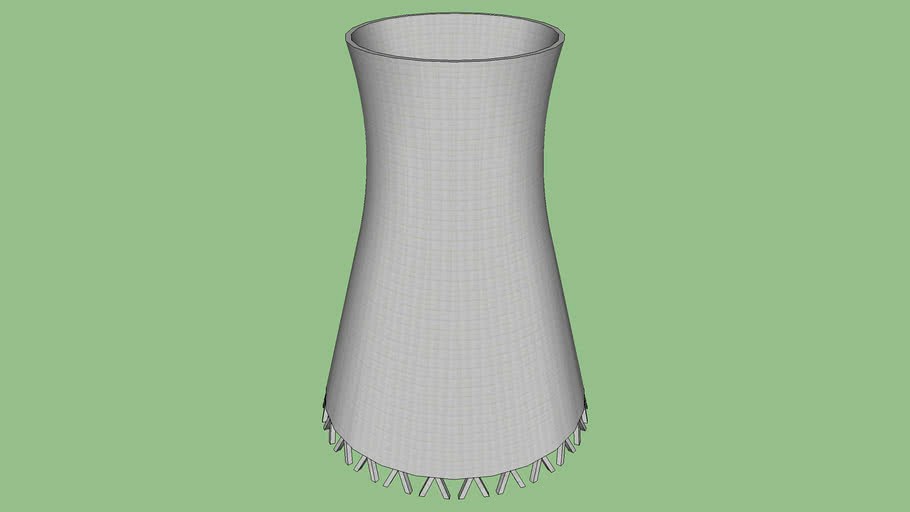 Hyperbolic Cooling Tower (Low Poly)