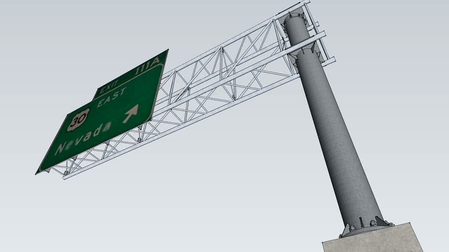 Structure Design. Sign Sign Truss Cantilever 3d model
