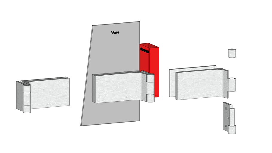 Gonds pour porte en verre