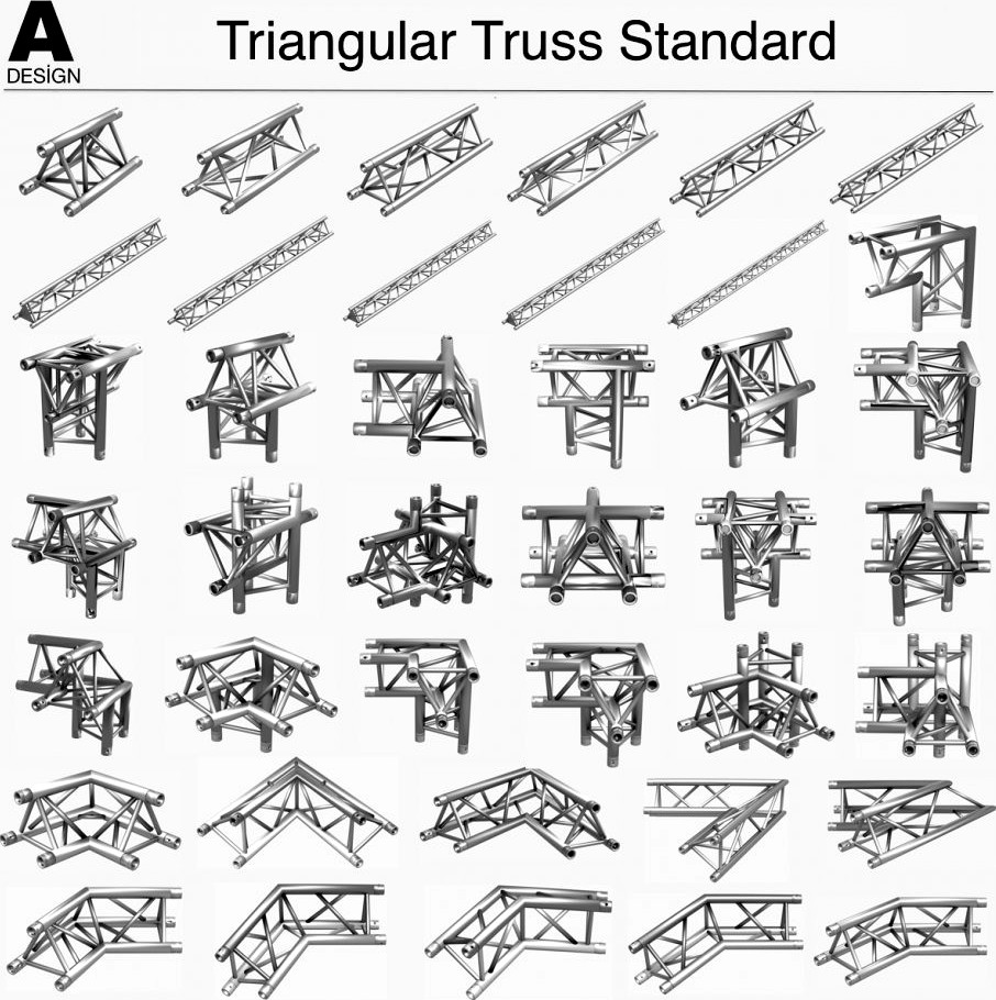 Triangular Truss Standart 0083d model