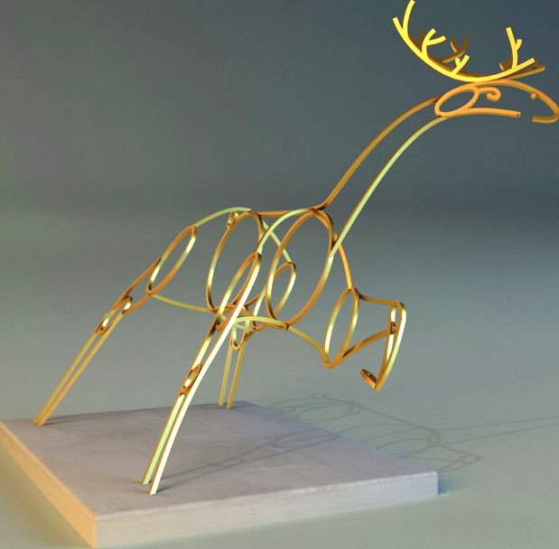 Statue of deer3d model