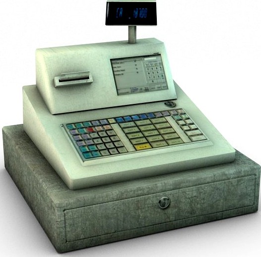 Cash register machine3d model