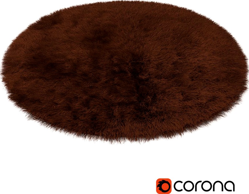 Carpet Snow H169-brown round3d model
