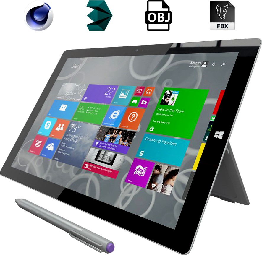Microsoft Surface Pro 33d model