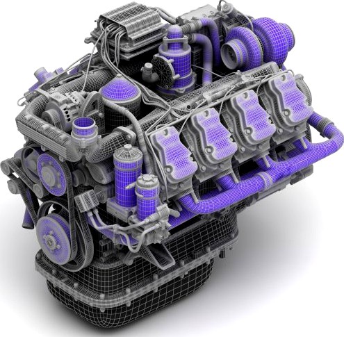DC16-Diesel Engine3d model