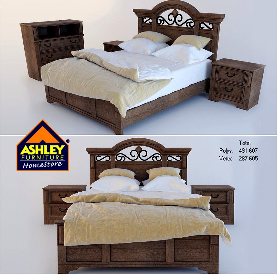 Ashley bed3d model