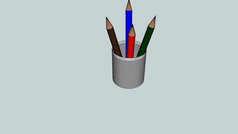 Pencil Holder with Pencils