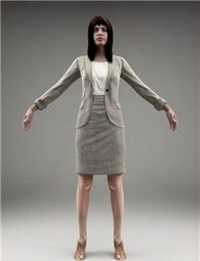 BUSINESSWOMAN - FBX RIGGED MODEL (BWom0006M3FBX)