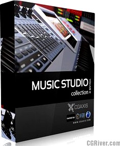 3D Model Volume 31 Music Studio Equipment - CGAxis