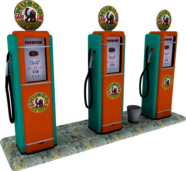 Gas Pump Musgo 3D Model