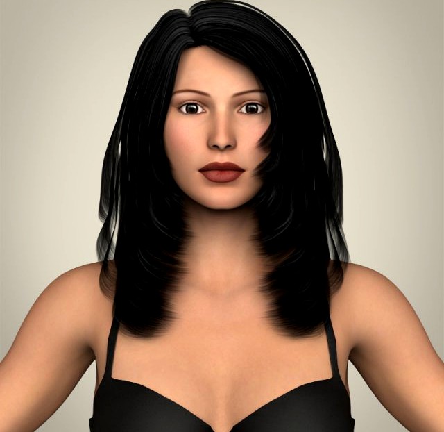 Realistic Young Sexy Girl 3D Model