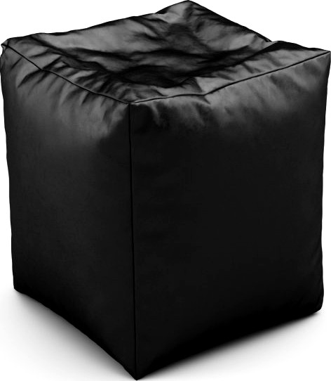 CUBE Bean Bag Faux Leather BLACK 3D Model